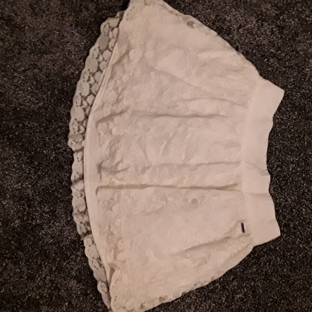 White lace skirt